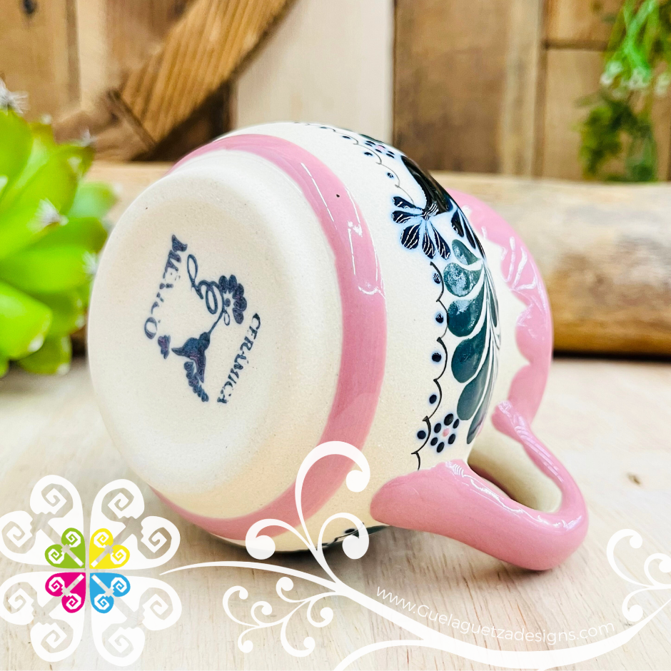 Mini Pink Taza Ponchera Colibri - Barro Alta Temperatura - Single Clay Mug