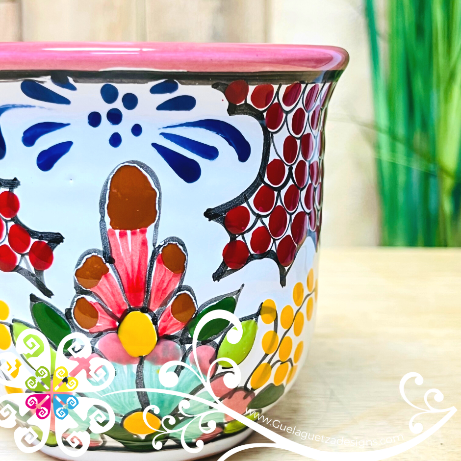 Set of 4 Multicolor Feathers - Talavera Tea Mug