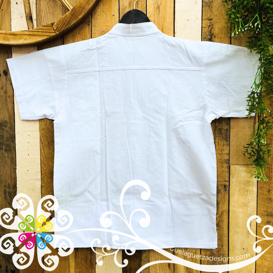 White Pepita Guayabera - Men Shirt