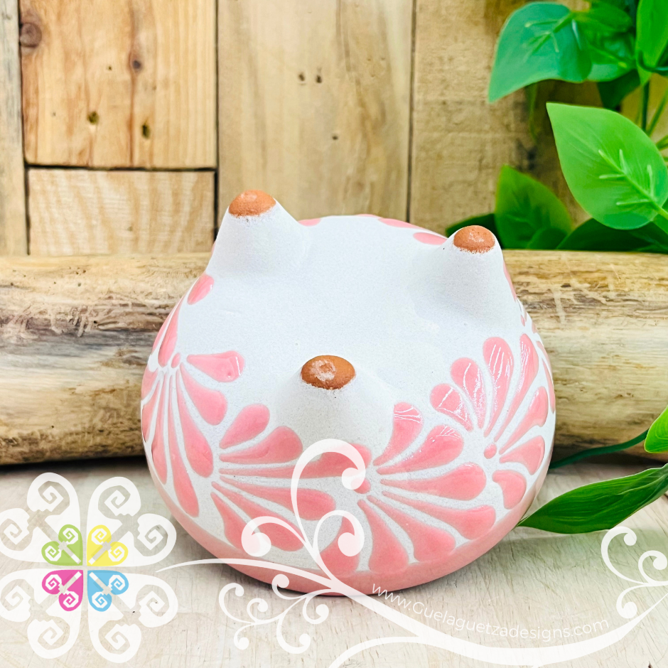 Set of 4 Pink Small Espiga Molcajete Barro - Mexican Kitchen