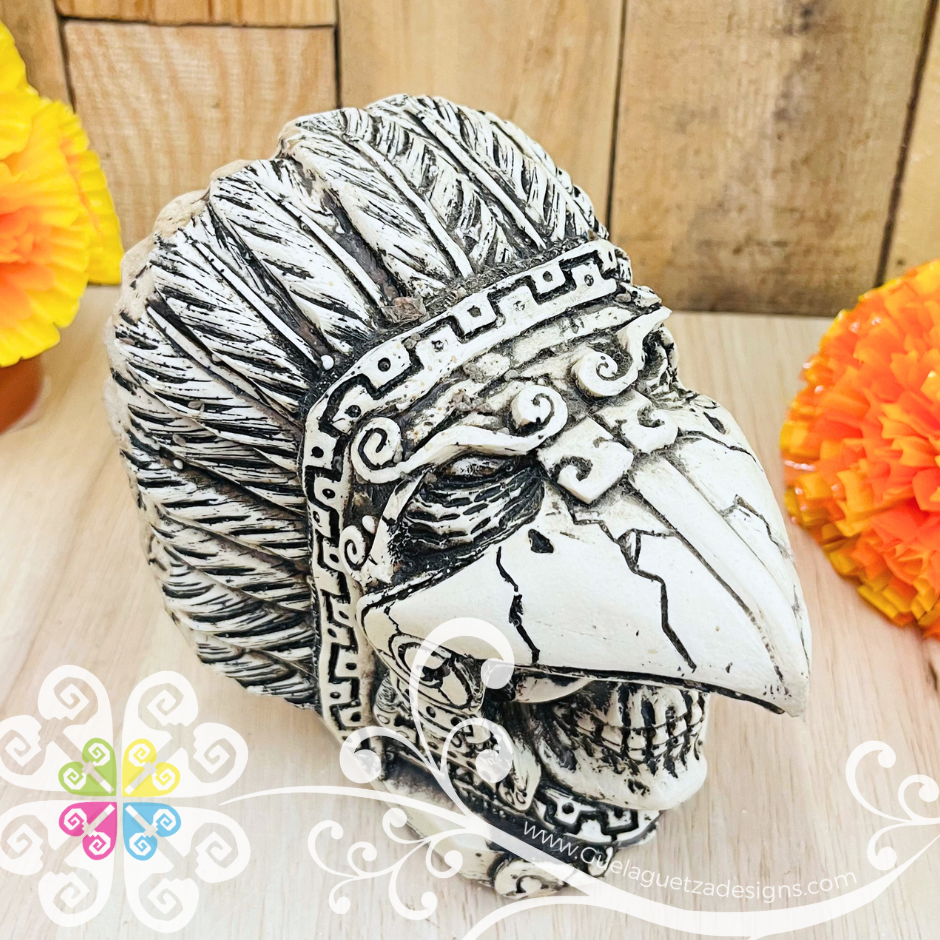 Medium Penacho - Artisan Day of the Dead Resin Skull