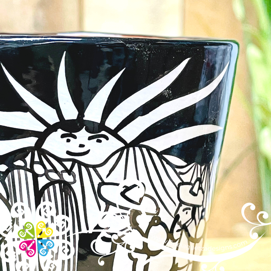 Set of 4 Historias Black & White Mug - Set Clay Mug