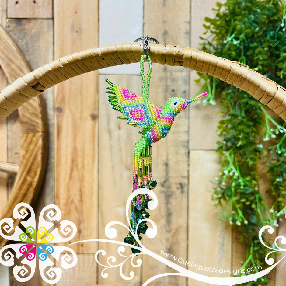 Hummingbird Beaded Keychain