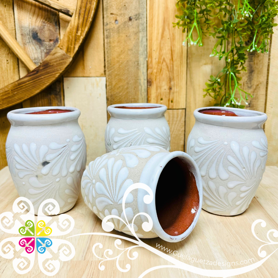 Imperfectly Beautiful Set of White/Engobe Espiga Vase - Set Clay Vase