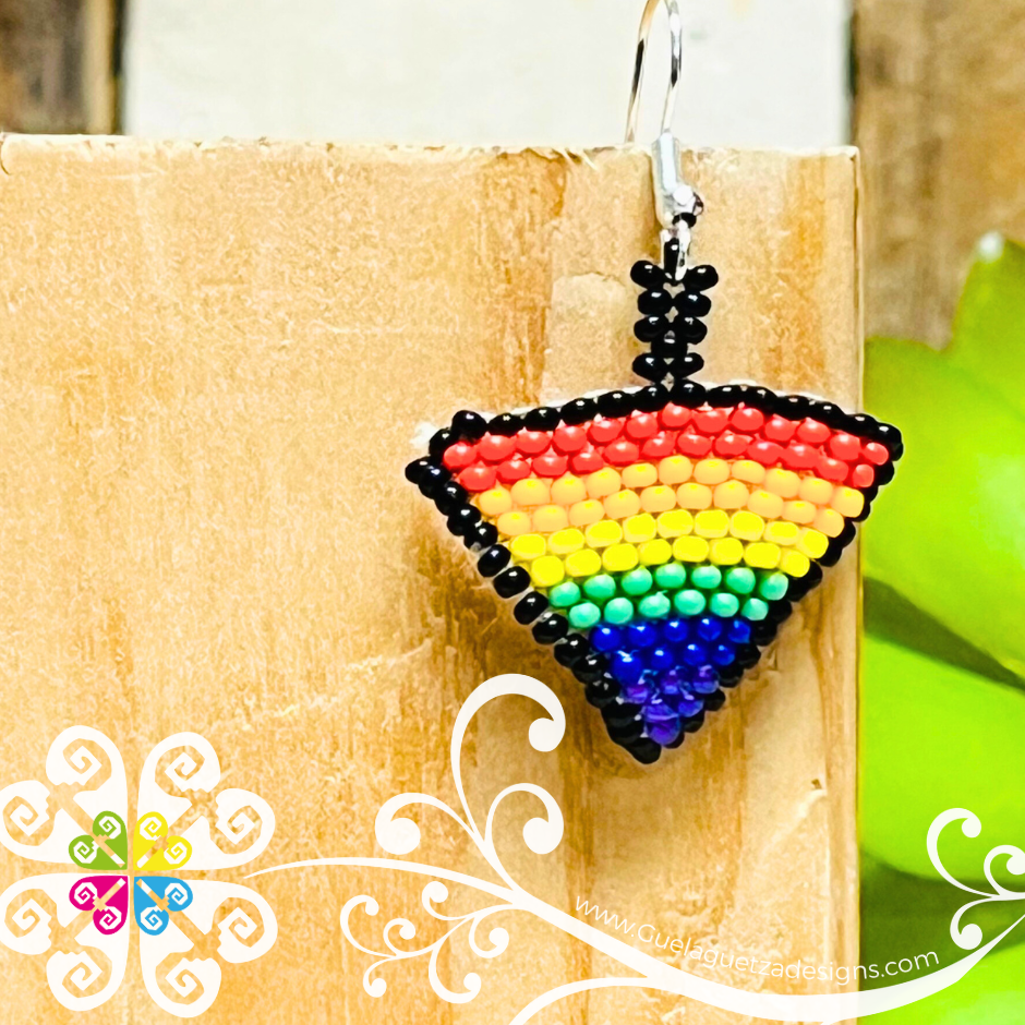 Triangle Beaded Earrings - Pride Collection