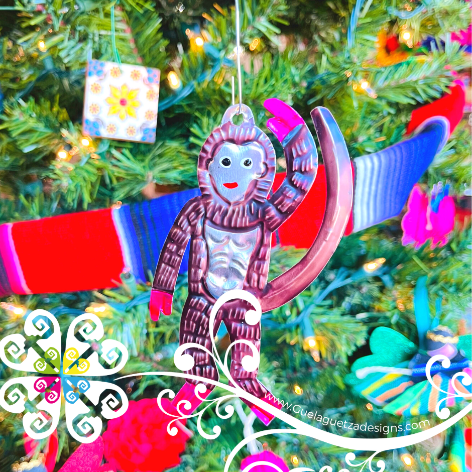 Set of 6 Hojalata Ornaments - Mexican Christmas