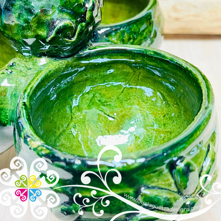 Trio Botana Tray - Barro Vidriado Oaxaca