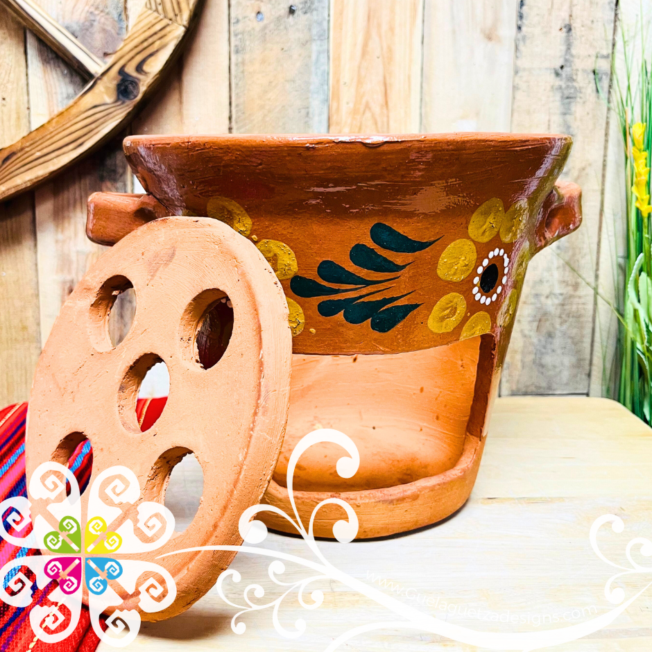 Small Anafre de Barro Decorada Chafing Dish - Mexican Kitchen