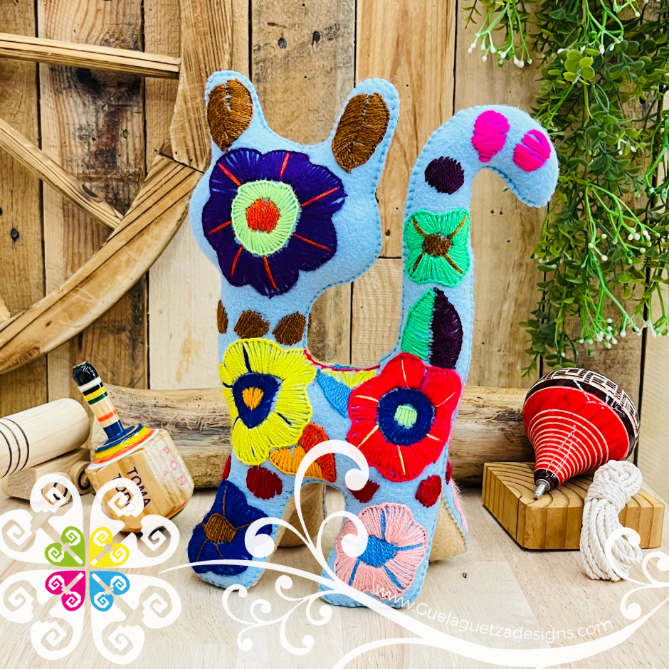 Embroidered Cat - Chiapas Stuffed Animal