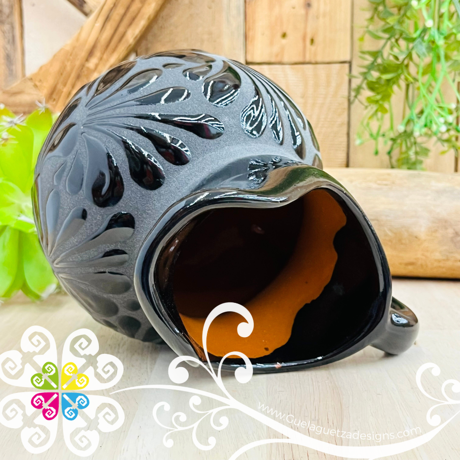 Black Lechera Small Clay Pitcher - Jarro