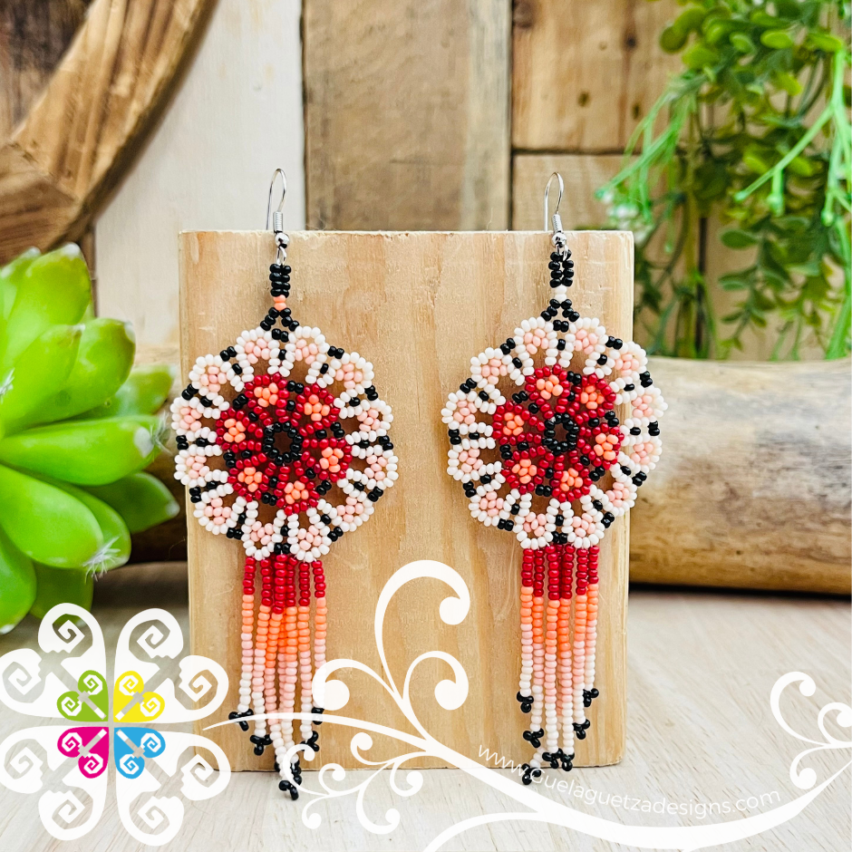 Beaded Wild Flower Earrings