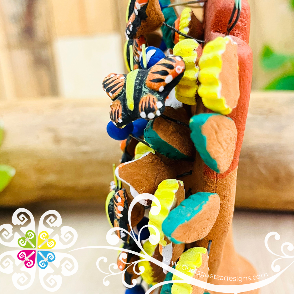 Medium Arbol Pintado Home Decor - Barro Metepec