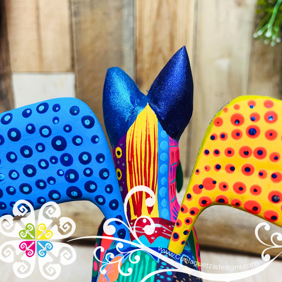 Large Dante Dog Alebrije - Handcarve Wood Decoration Figure