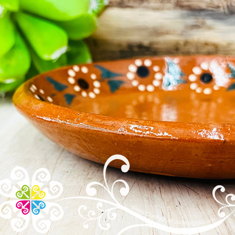 Set of 4 Small Pastelero Capula Traditional Plate - Set Capula Sencillo Clay Plate