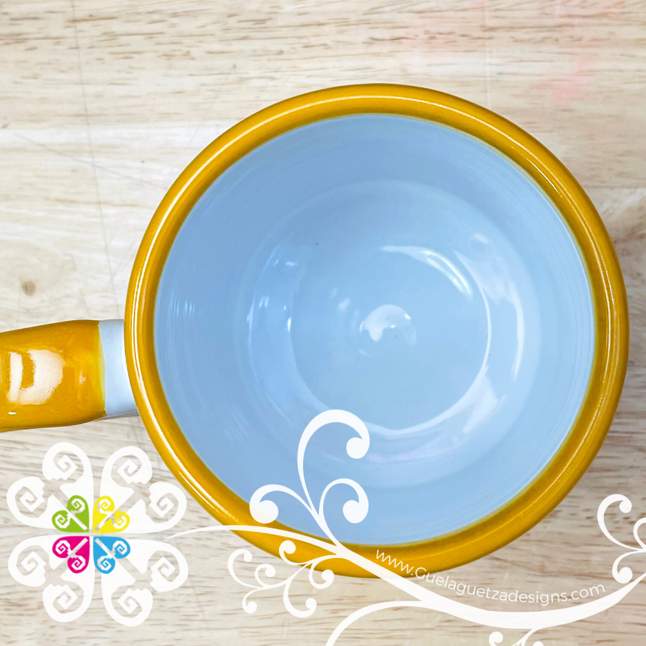 Multicolor Feathers Talavera Mug - Single Talavera Mug