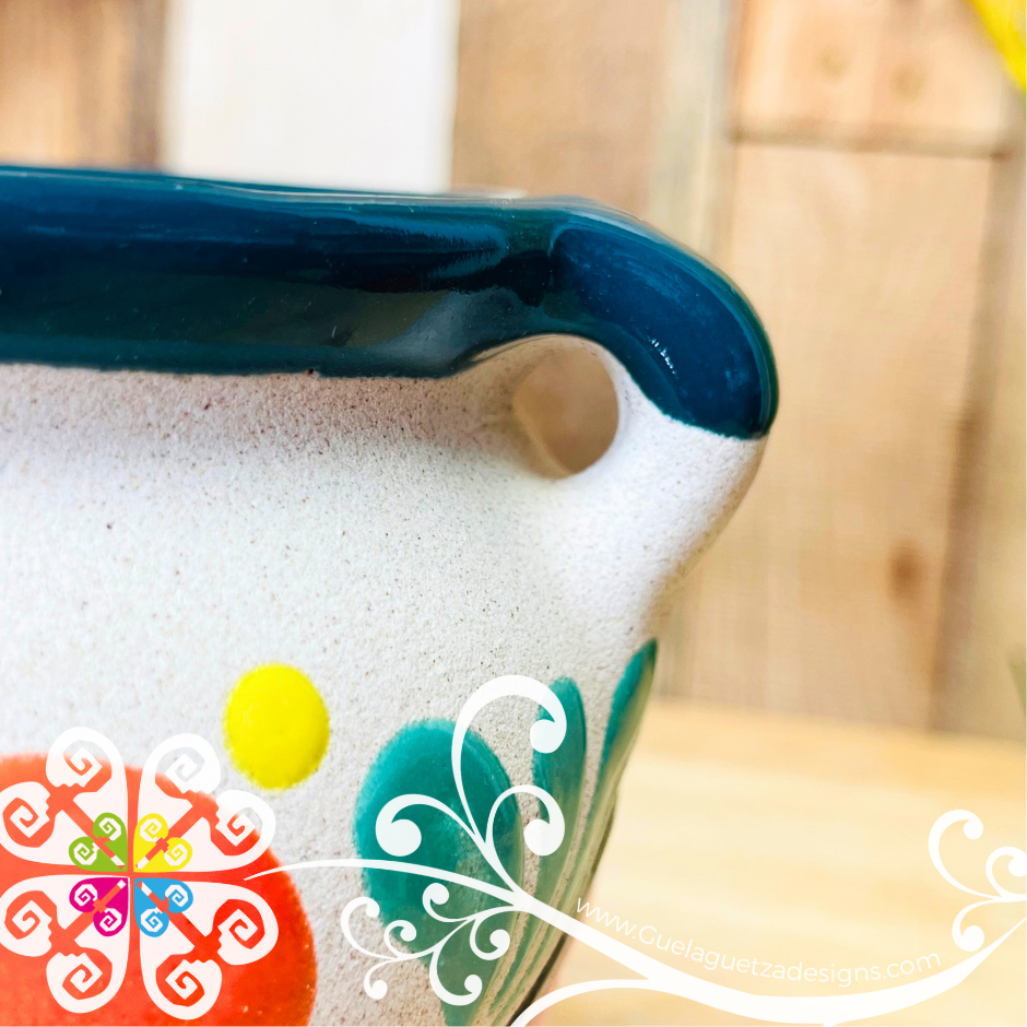 Small Macetera Flor - Maceta Barro