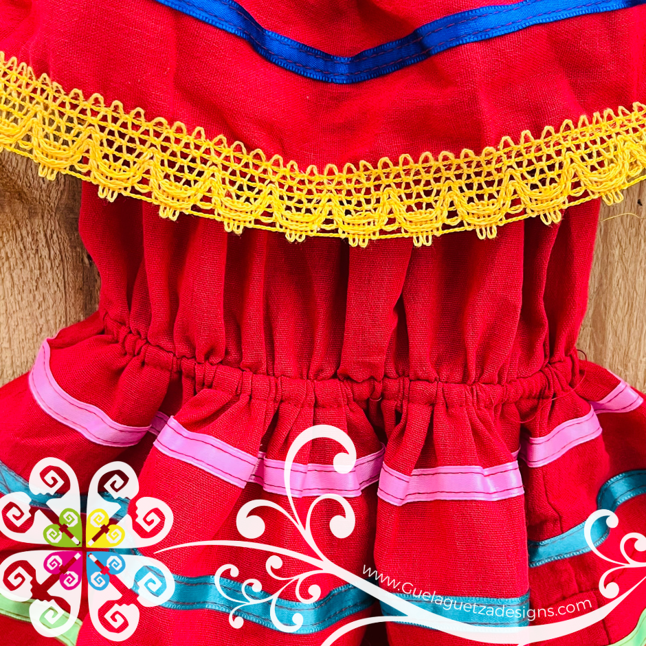Red Liston Campesino Children Dress