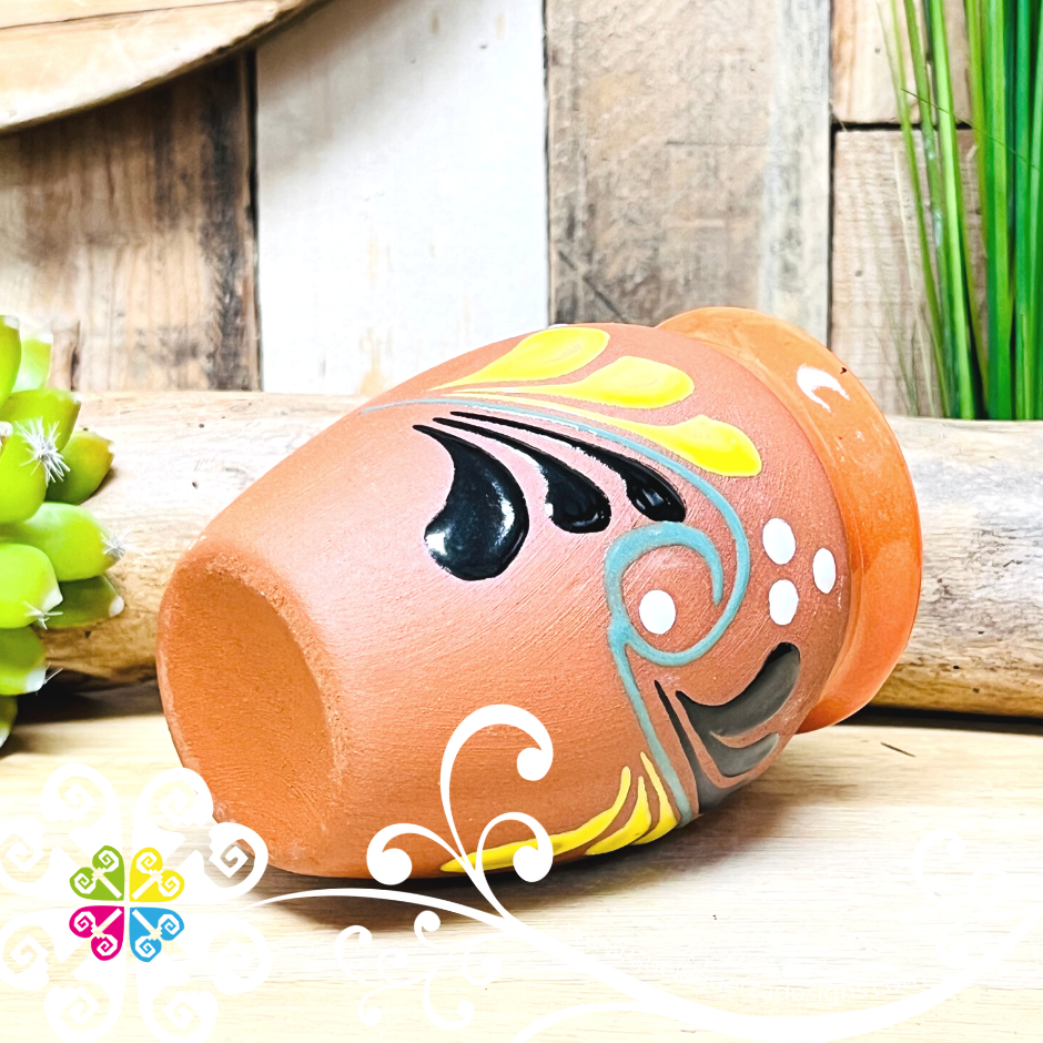 Set of 4 Day of the Dead Cantarito - Dia de los Muertos Cantarito - Set Clay Cantarito