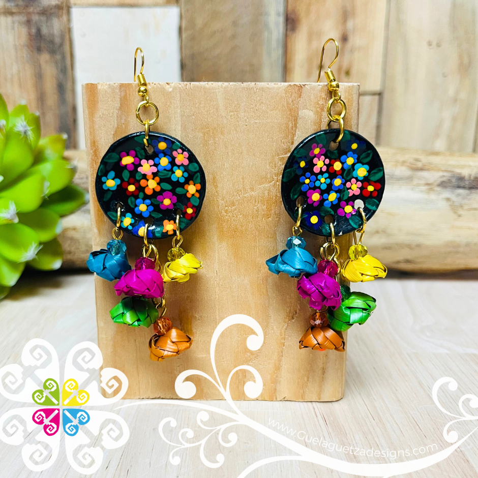 Rainbow Flora Earrings - Palm Earrings