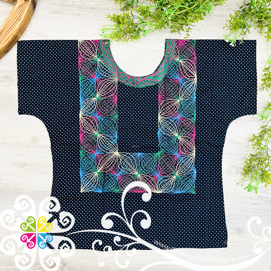 Medium Cadenilla Tehuana Shirt - Doble Embroider