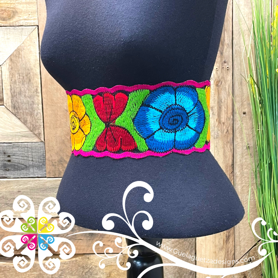 Multicolor Chiapas Embroider Belt - Women Belt