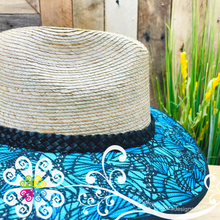 Blue Monarca Butterfly - Summer Palm Hat