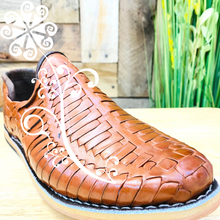 Light Brown Tejido Leather Men Shoes