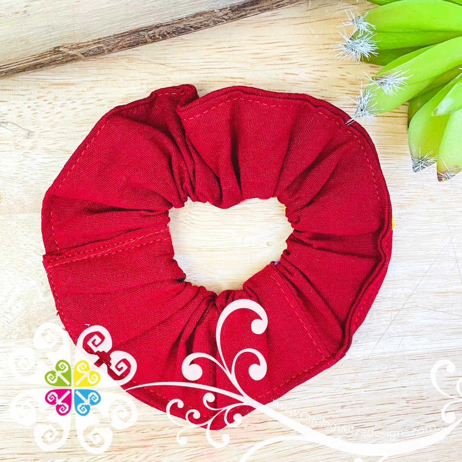 Embroider Flower Scrunchies