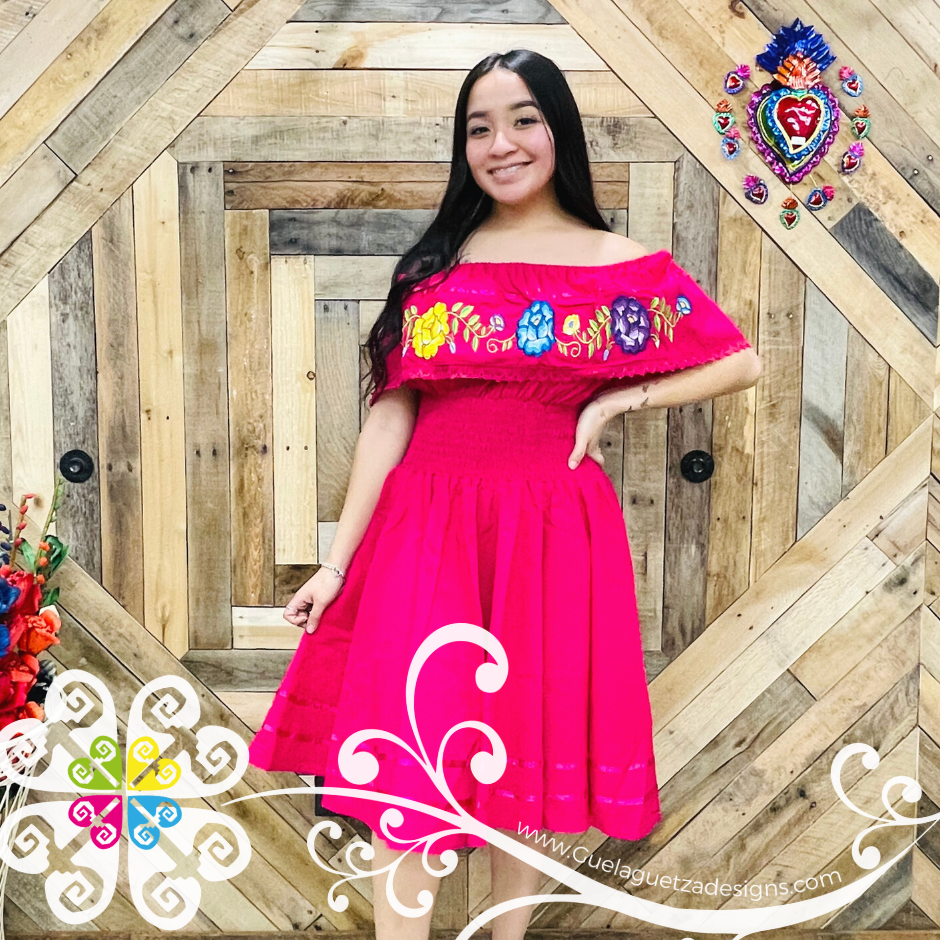 Tehuana Campesino Dress - Women Mexican Dress Guelaguetza Designs Tehuana Campesino Dress - Women Mexican Dress Guelaguetza Designs