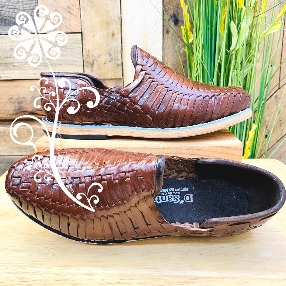 Dark Brown Tejido Leather Men Shoes Guelaguetza Designs Dark Brown Tejido Leather Men Shoes Guelaguetza Designs