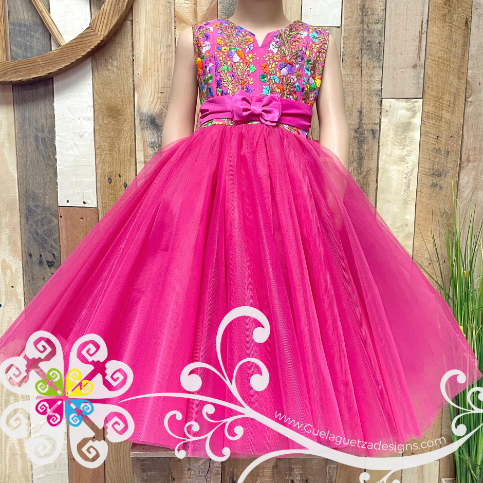 2T Girls Embroidered Party Dress Guelaguetza Designs 2T Girls Embroidered Party Dress Guelaguetza Designs