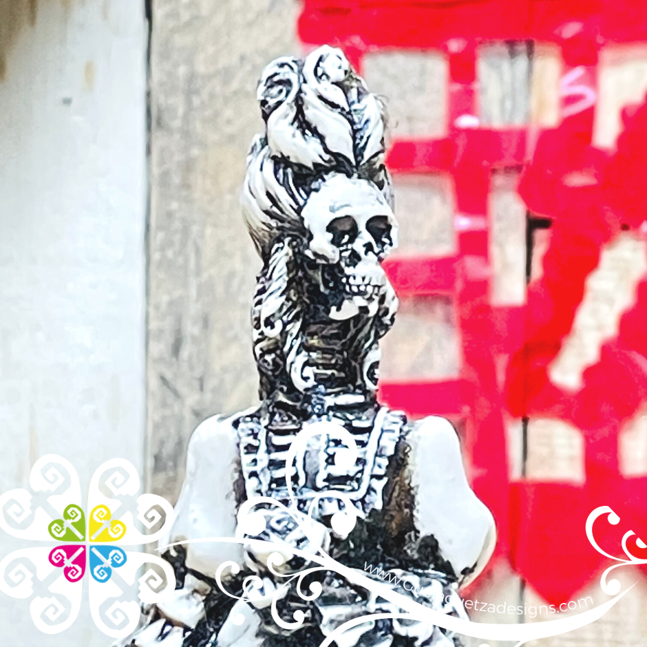 Small Colonial Catrina - Day of the Dead Decoration Resin Statue