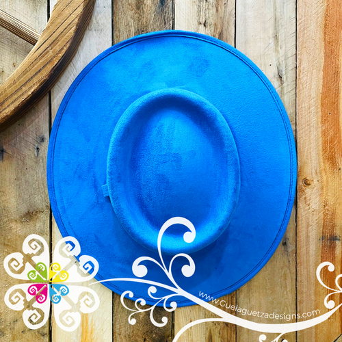 Blue Turquoise Golf Orillado Velvet Hat-  Fall Hat