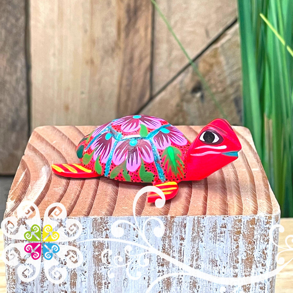 Mini Turtles Alebrije Handcarve Wood Decoration Figure
