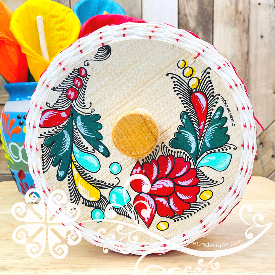 Large Tortillero Mimbre with Lid