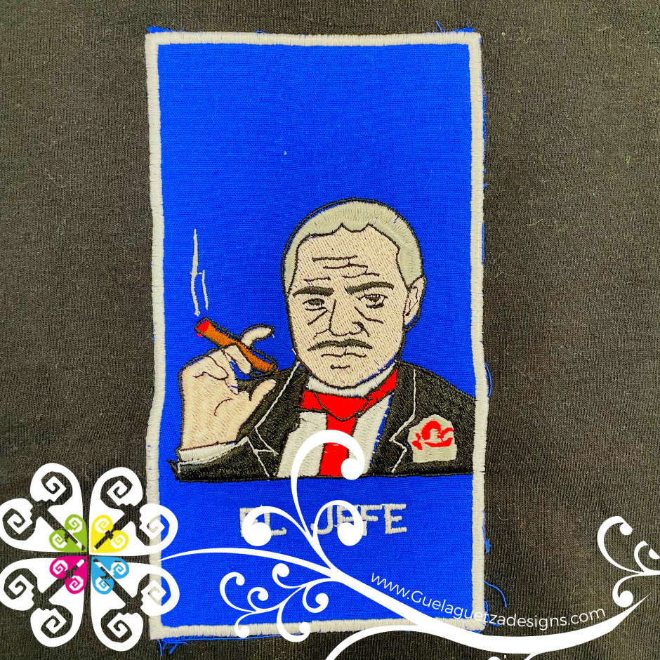 El Jefe Embroider Tee - LoteriaMX Shirt