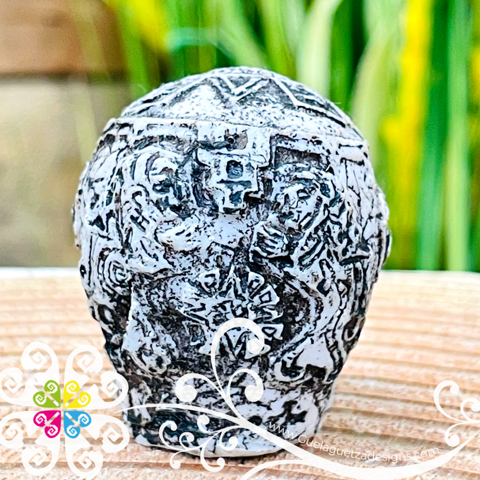 Extra Mini Azteca- Artisan Day of Dead Resin Head