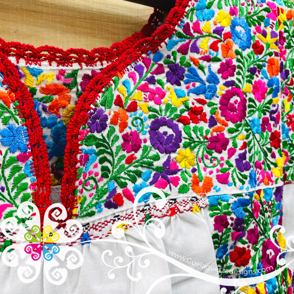 Small Multicolor Blusa San Antonino Fina - Embroider Women Top