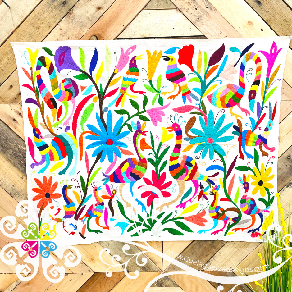 Square Multicolor Otomi Center Piece - Camino de Tenango