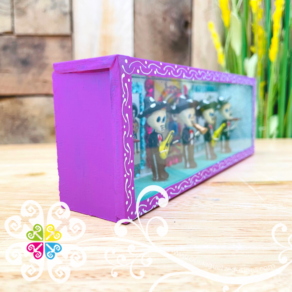 Pink Mini Box Long Mexican Decor - Cajita Decorativa Barro Cocido