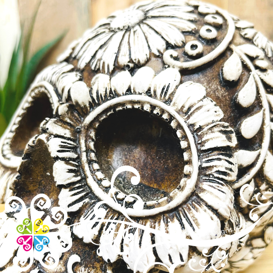 Small Sunflower - Artisan Day of Dead Resin Head