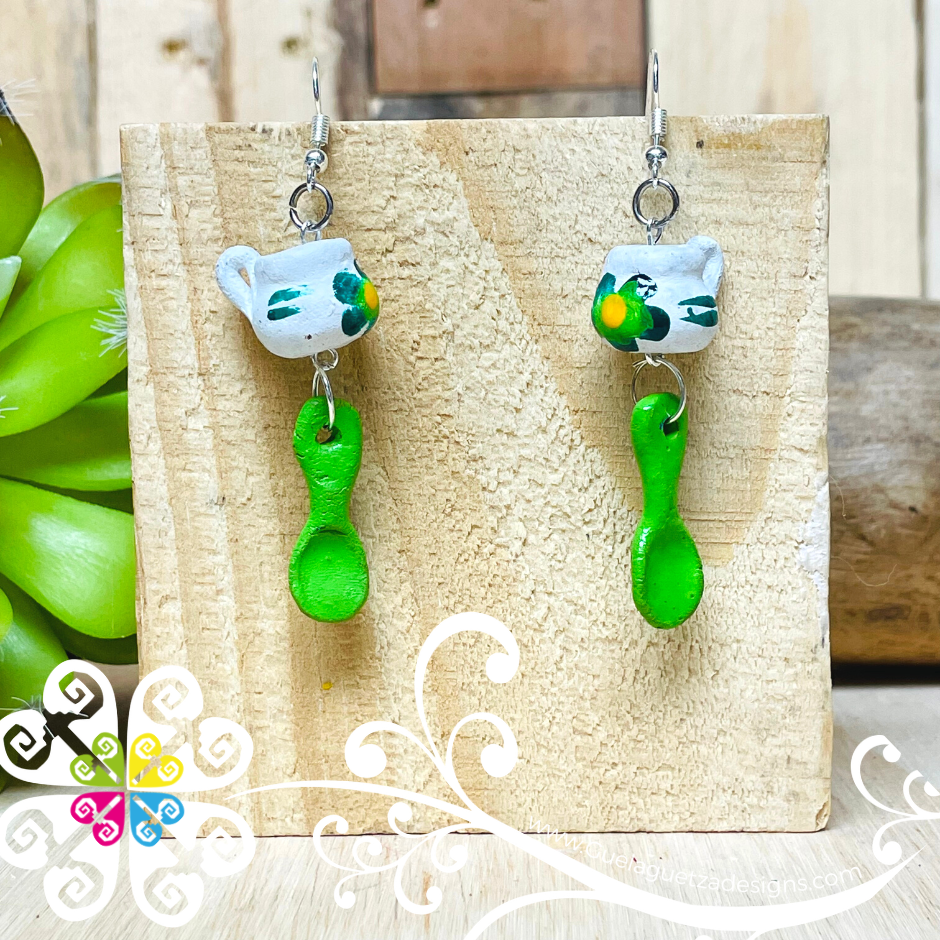 Mug with Spoon - Cocinita Clay Earrings