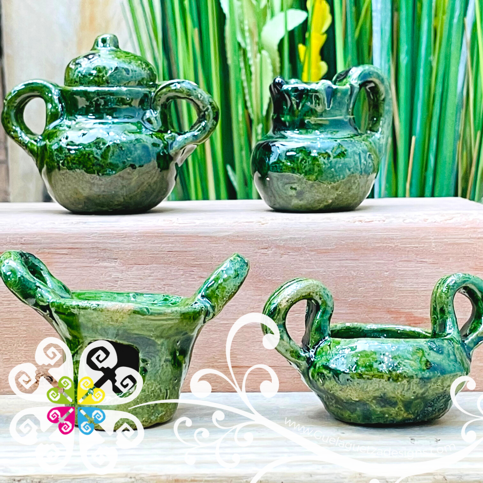 Miniature Girl Clay Set - Barro Vidriado Oaxaca