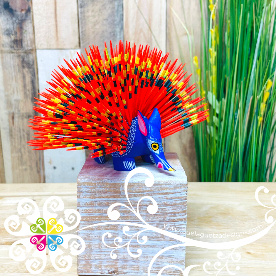 Large Porcupine Alebrije- Handcarve Wood Decoration Figure