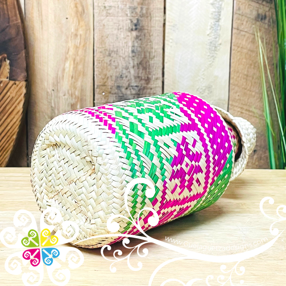 Medium Palm Decor Glass Bottle Container