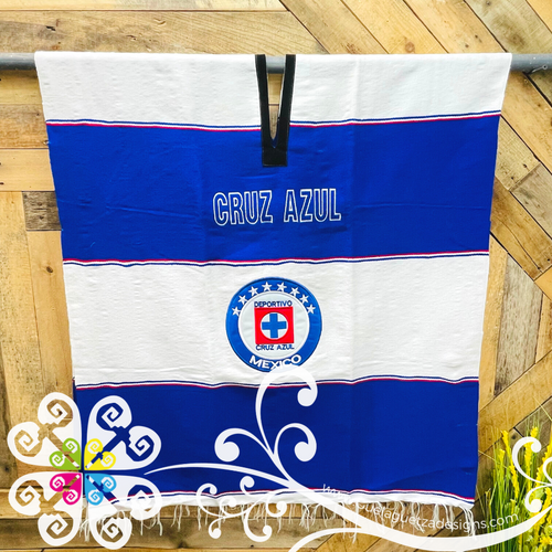 Cruz Azul Soccer Team - Sarape Men Poncho