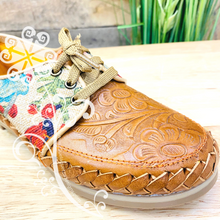 Queen Bouquet Design - Loafers Artisan Leather Women Shoes