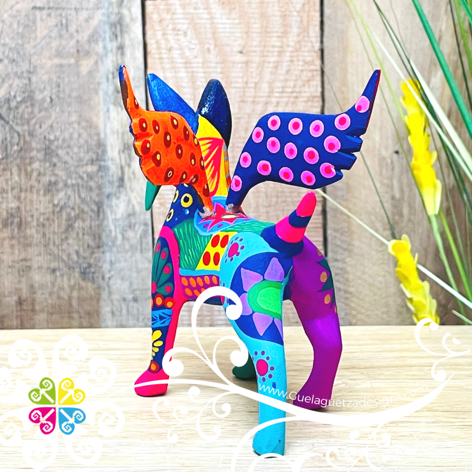 Medium Dante Dog Alebrije- Handcarve Wood Decoration Figure