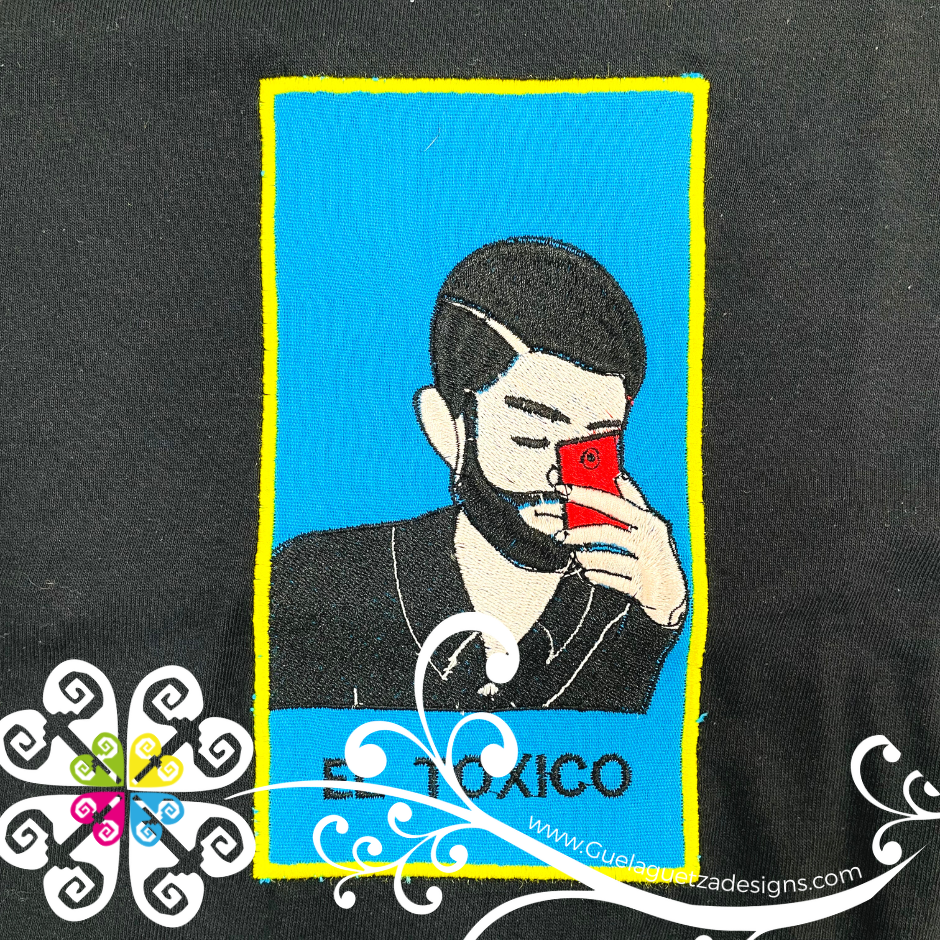El Toxico Embroider Tee - LoteriaMX Shirt