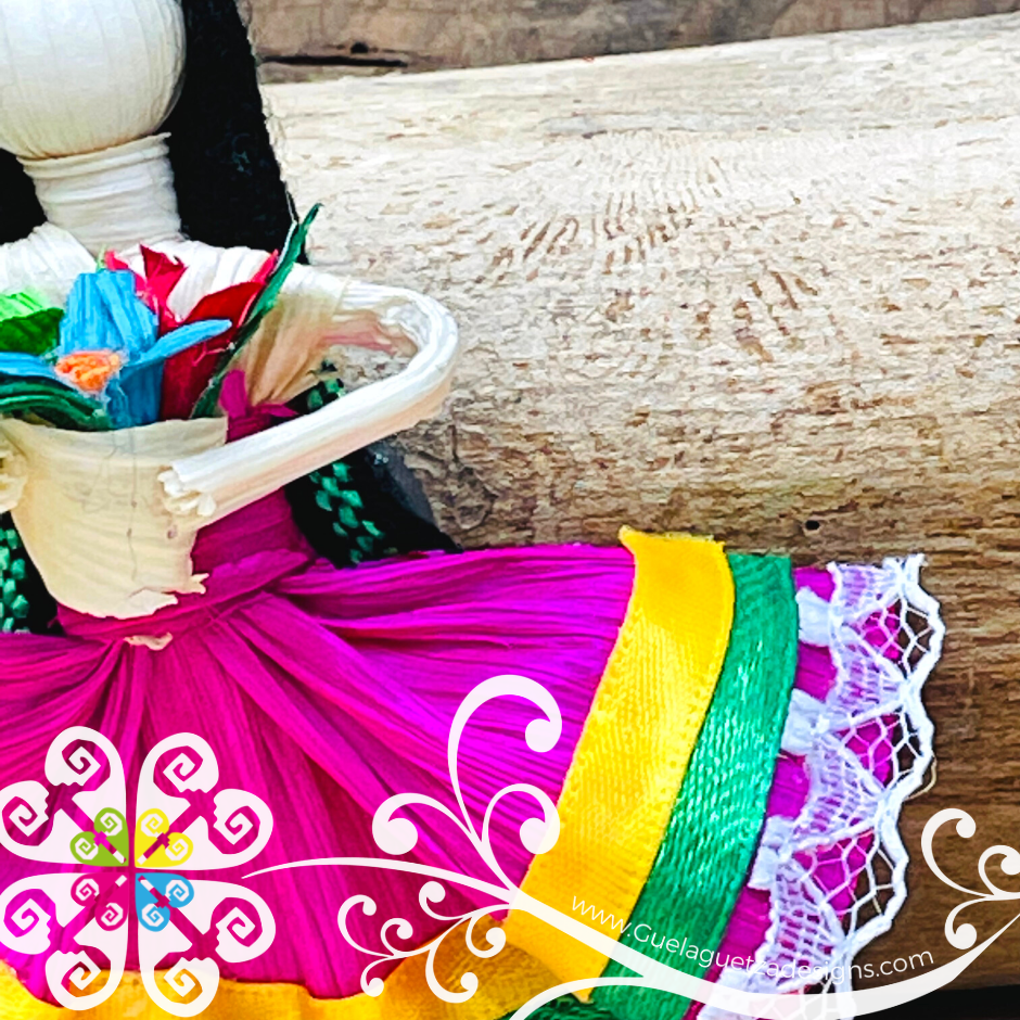 Holding Flowers Doll Magnet